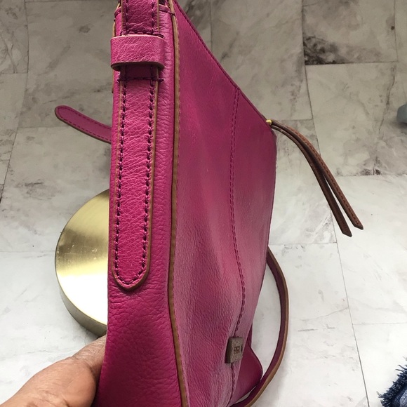 Fossil Magenta Leather Crossbody Bag - Picture 3 of 6